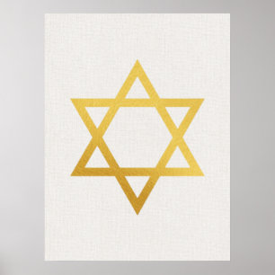 Modern Judisk Vägkonst i Guld - Del 2 av 3 Poster