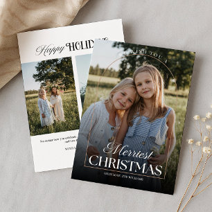 Modern jul 3-fotokort julkort