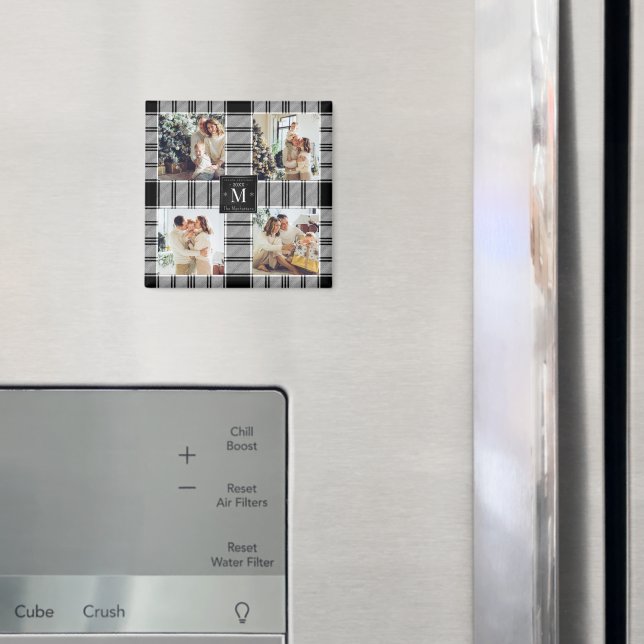 Modern jul 4 Photo Collage Black & White Magnet (In Situ (Fridge))