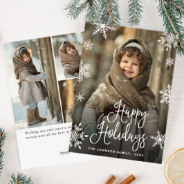 Modern jul 4 PHOTO Hälsning Julkort