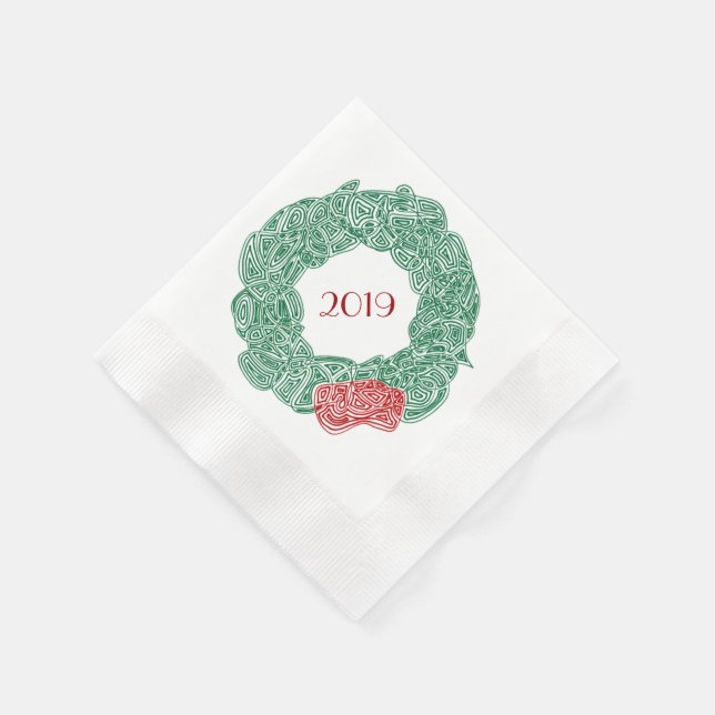 Modern jul-andeår pappersservett (Hörn)