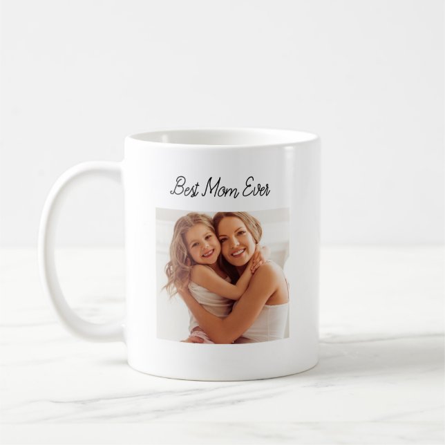 Modern jul Anpassad med Foto & Text   Kaffemugg (Vänster)