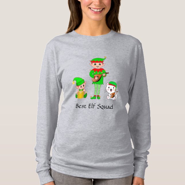 Modern jul Bästa Alv Squad T Shirt (Framsida)