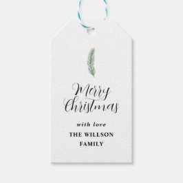 Modern jul, botaniskt presentetikett