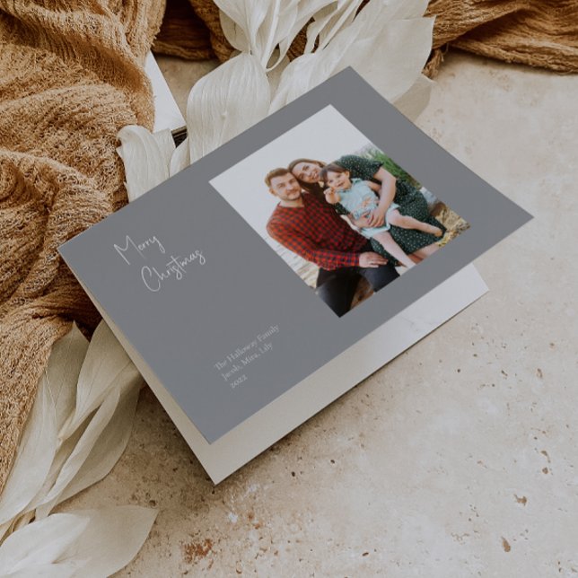 Modern jul | Enkelfoto med Silver Helgkort (Skapare uppladdad)