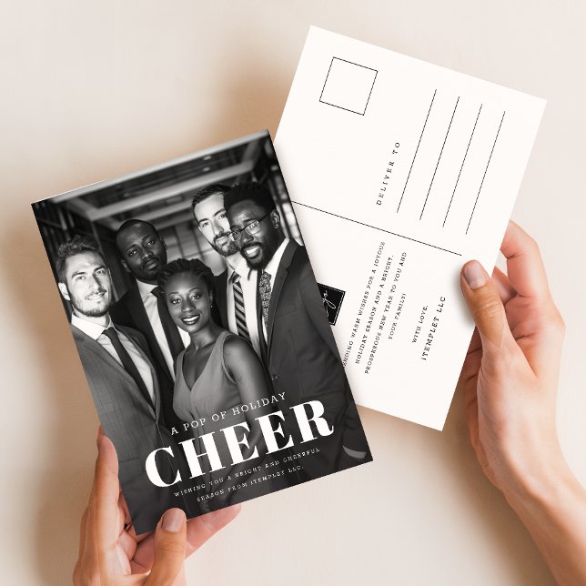 Modern Jul-företag Affärsbildsemester Vykort (Skapare uppladdad)