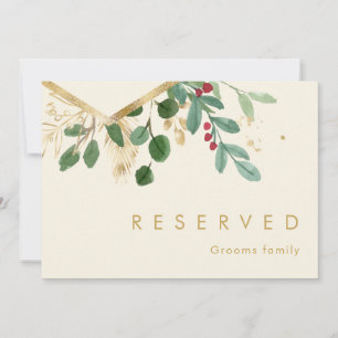 Modern jul Greenery Bevarande av Cream-tecken