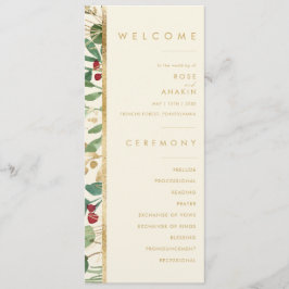 Modern jul Greenery | Bröllopsprogram av Cream Program
