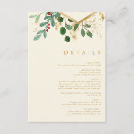 Modern jul Greenery | Cream-information Tilläggskort