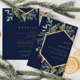 Modern jul Greenery | Hela flottan i ett Inbjudningar