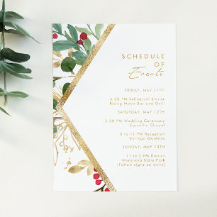 Modern jul Greenery Tidsplan för händelser Tilläggskort