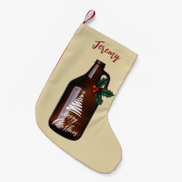 Modern jul Growler Beer Jug Liten Julstrumpa