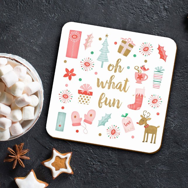 Modern jul-Helgdag Underlägg Papper Kvadrat (Skapare uppladdad)
