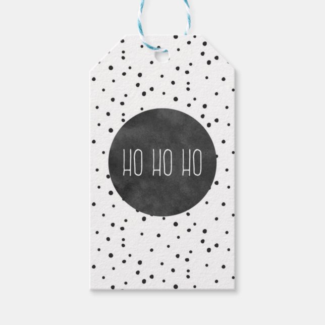 Modern jul HO HO HO Gift-Märkre Presentetikett (Framsidan)