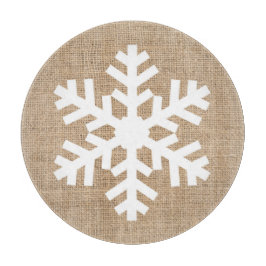 Modern Jul i jordbrukshus Snowflake Rustic Burlap