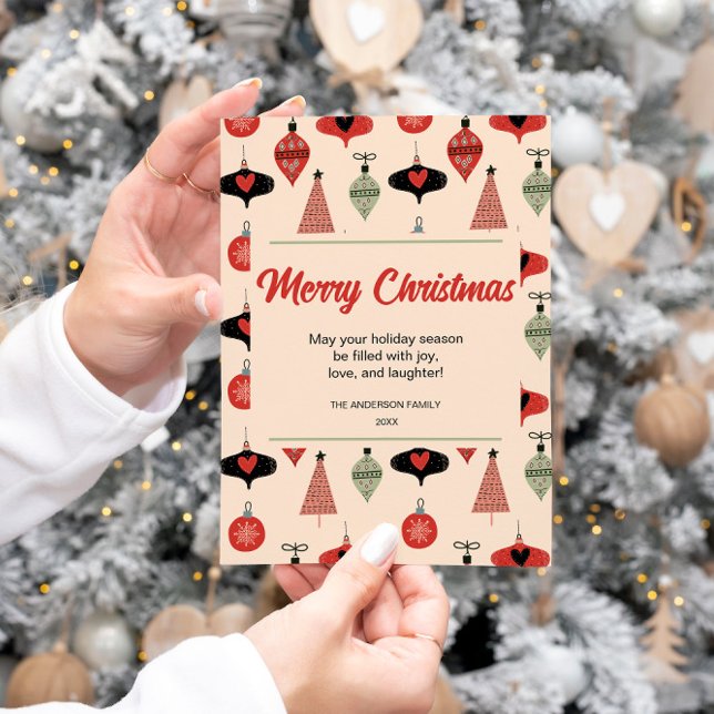 Modern jul i mitten av århundradet julkort (Skapare uppladdad)