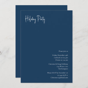 Modern jul Inbjudan till blå Julfest