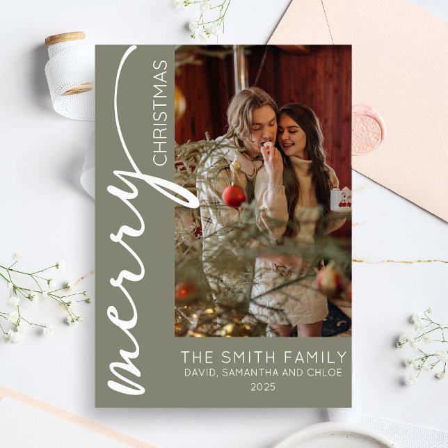 Modern jul julkort (Modern Merry Christmas Holiday Card )