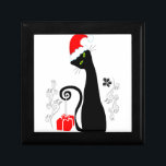Modern jul Kattunge Smyckeskrin<br><div class="desc">Modern jul Kattunge med jultomten Hat</div>