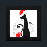 Modern jul Kattunge Smyckeskrin<br><div class="desc">Modern jul Kattunge med jultomten Hat</div>