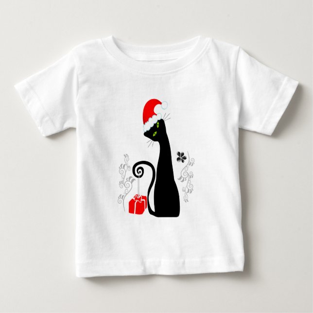 Modern jul Kattunge T-shirt (Framsida)