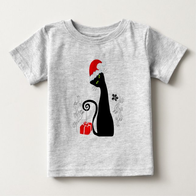 Modern jul Kattunge T Shirt (Framsida)