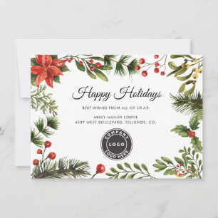 Modern Jul Logotyp för Företag Julkort