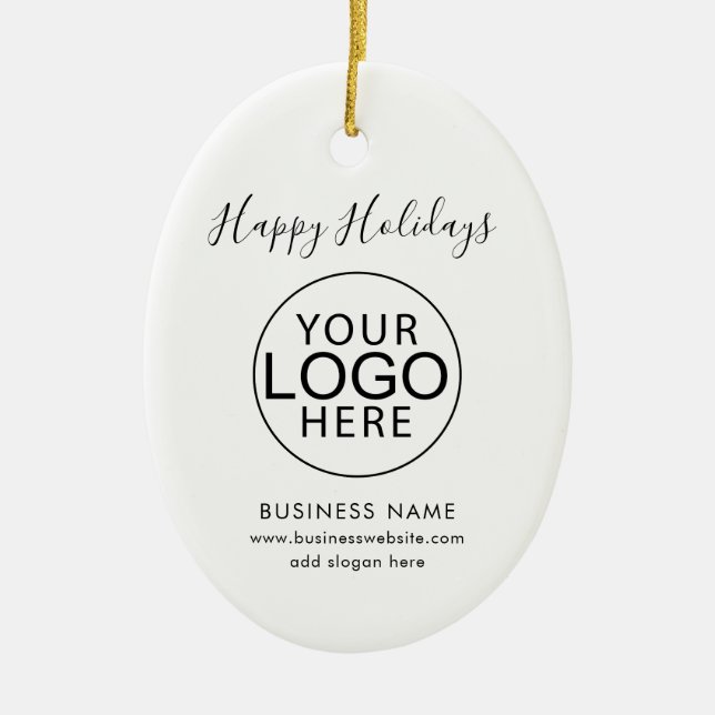 Modern jul-logotyp och QR-kodskript Julgransprydnad Keramik (Framsidan)