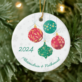 Modern jul Lökar Monogram Julgransprydnad Keramik