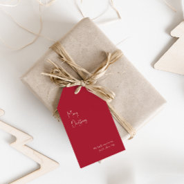 Modern jul | Märkre för Red Family Gift Presentetikett