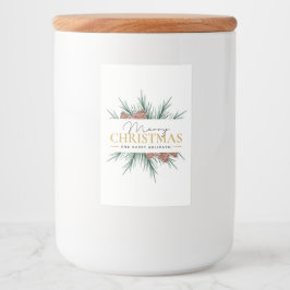 Modern jul mat etikett