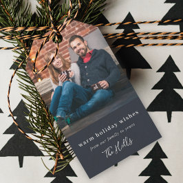 Modern jul | Minimal Snyggt par foto Presentetikett