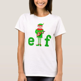 Modern jul Musical Elf T Shirt
