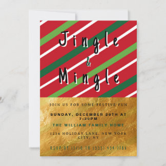 Modern Jul- och Mingel-firande Julfestinbjudan Inbjudningar