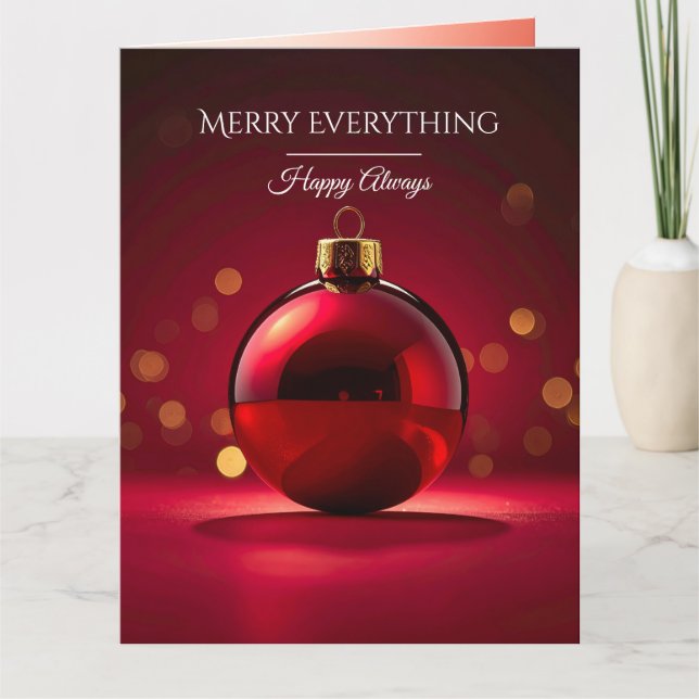 Modern jul- och nyårskort Elegant Tack Kort (Framsida)
