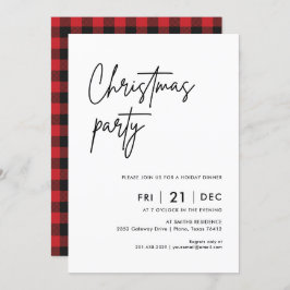 Modern jul Party | Inbjudan till helgdag middag