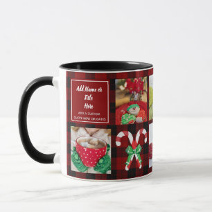 Modern jul Photo Collage Lumberjack Buffalo Mugg