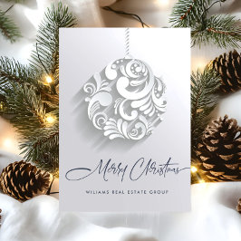 Modern jul-prydnadsbolag Hälsning Julkort