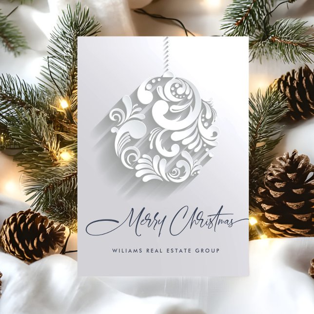 Modern jul-prydnadsbolag Hälsning Julkort (Skapare uppladdad)