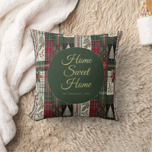 Modern jul Rustic Tartan Play Kudde