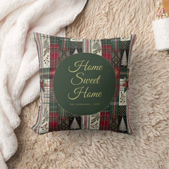 Modern jul Rustic Tartan Play Kudde (Filt)