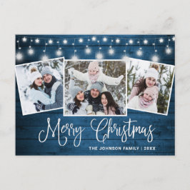 Modern jul Rustik 3 PHOTO Hälsning Helgdag Vykort