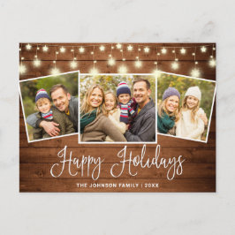 Modern jul Rustik 3 PHOTO Hälsning Helgdag Vykort