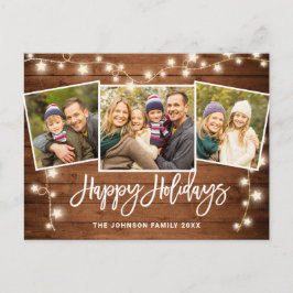 Modern jul Rustik 3 PHOTO Hälsning Helgdag Vykort