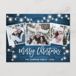 Modern jul Rustik 3 PHOTO Hälsning Helgdag Vykort