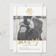 Modern jul snöflinga | Vit och Guld