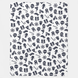 Modern jul, sömlös Mönster Fleecefilt