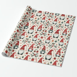 Modern Jul Söt Tomte Holiday Roligt Presentpapper