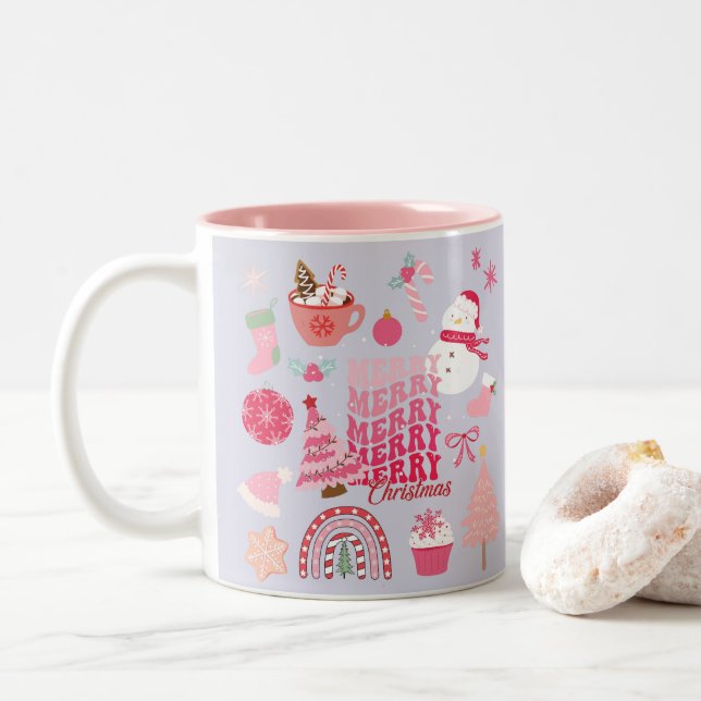 Modern jul Två-Tonad mugg (Med munk)