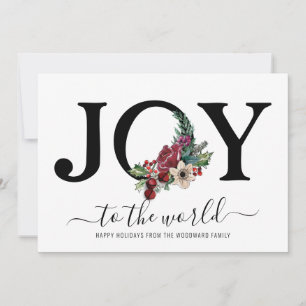Modern Jul Typografi Blommig